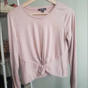 Zobha Long Sleeve Shirt: Pink Tops - Size Small